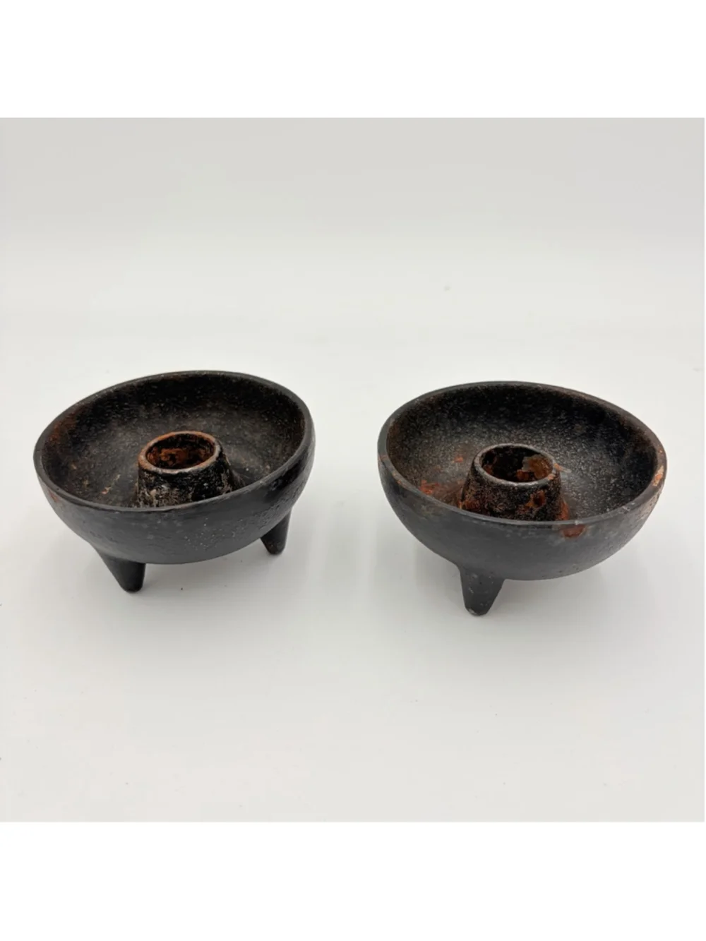 Algots Slöjd Cast Iron Taper Candle Holders Set of 2 Swedish Svenskt Hantverk